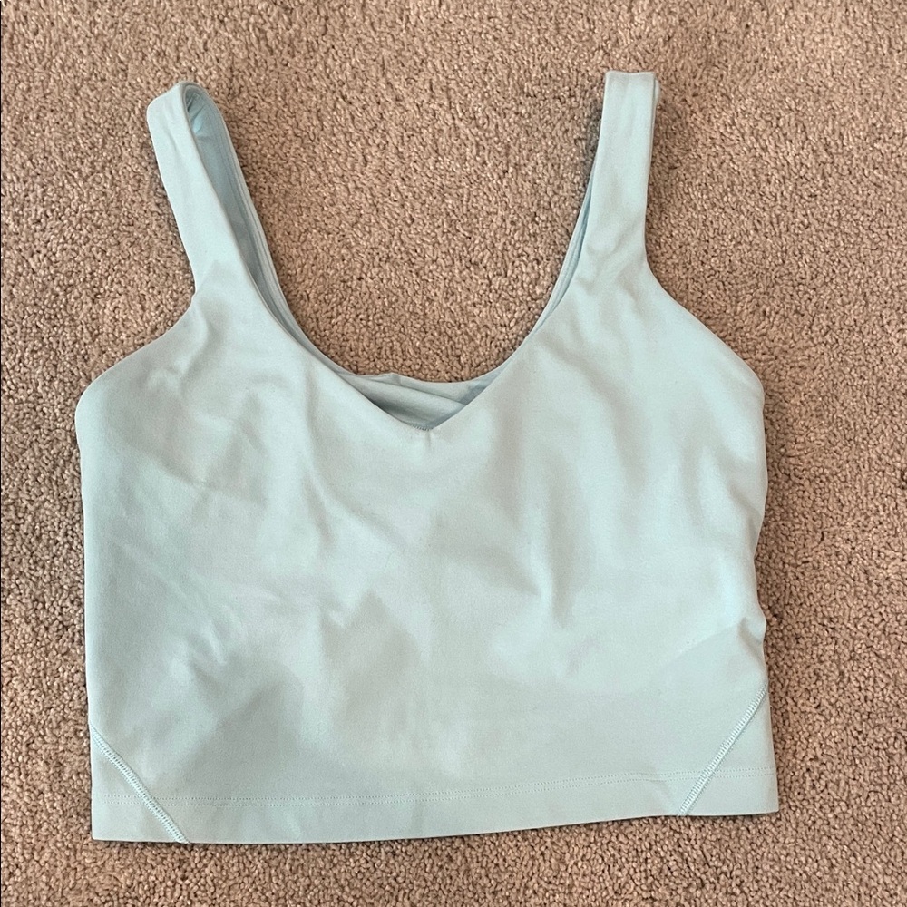 Lululemon align blue crop tank top. Size 6